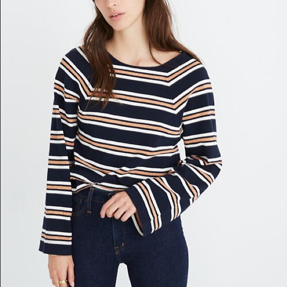 Madewell Tops - NWT Madewell Metallic Wide-Sleeve Top